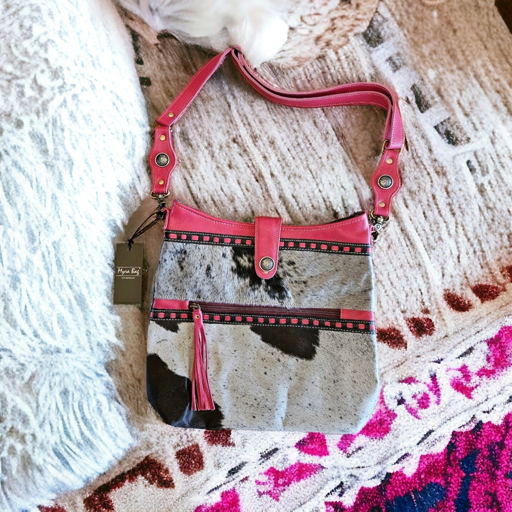 Crossbody Canvas and Hairon Bag